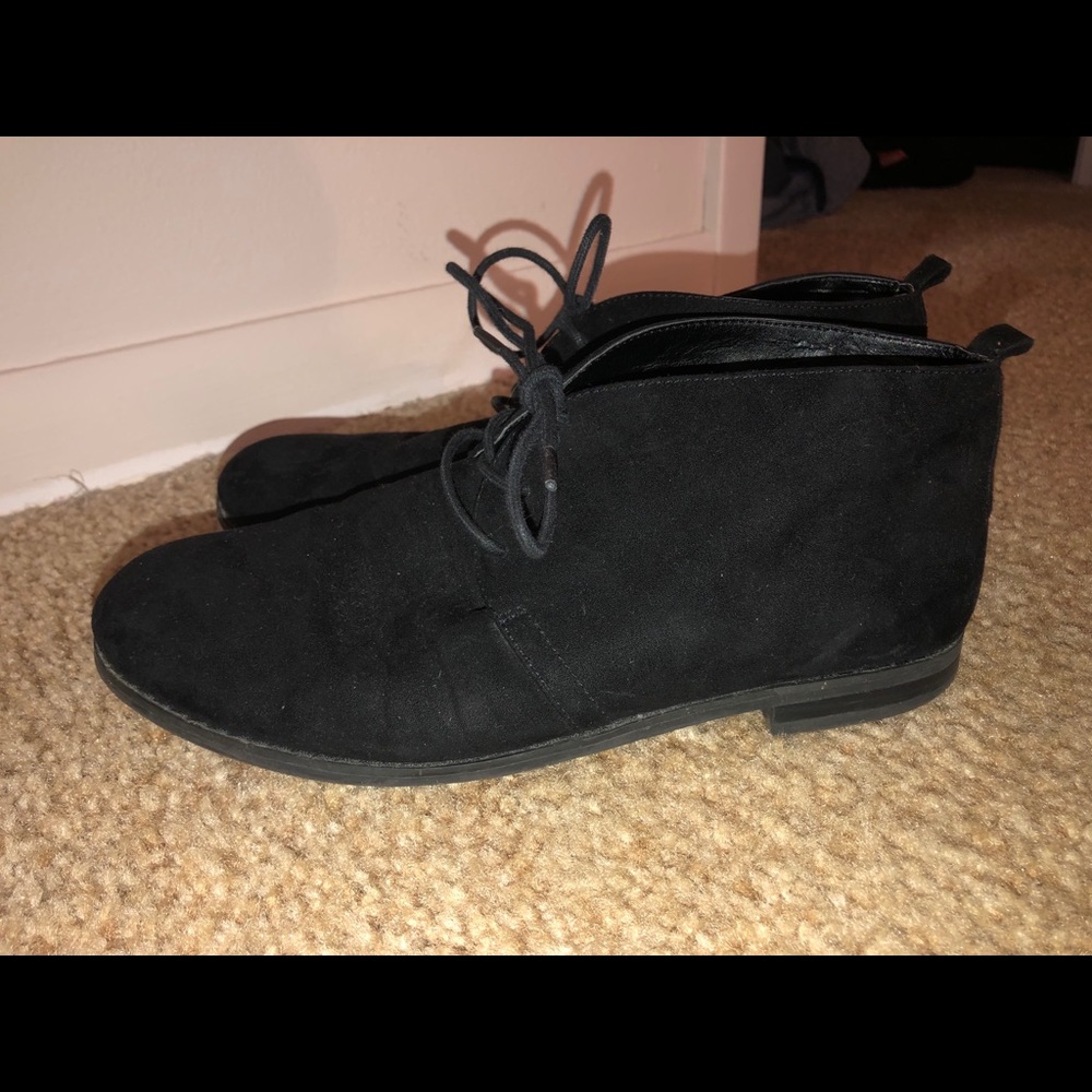 Black suede dress shoes